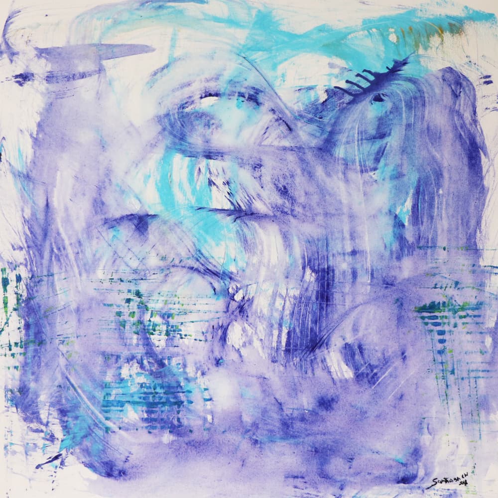 Fluid Lavender Blues by Santhosh ch — canvas wall art