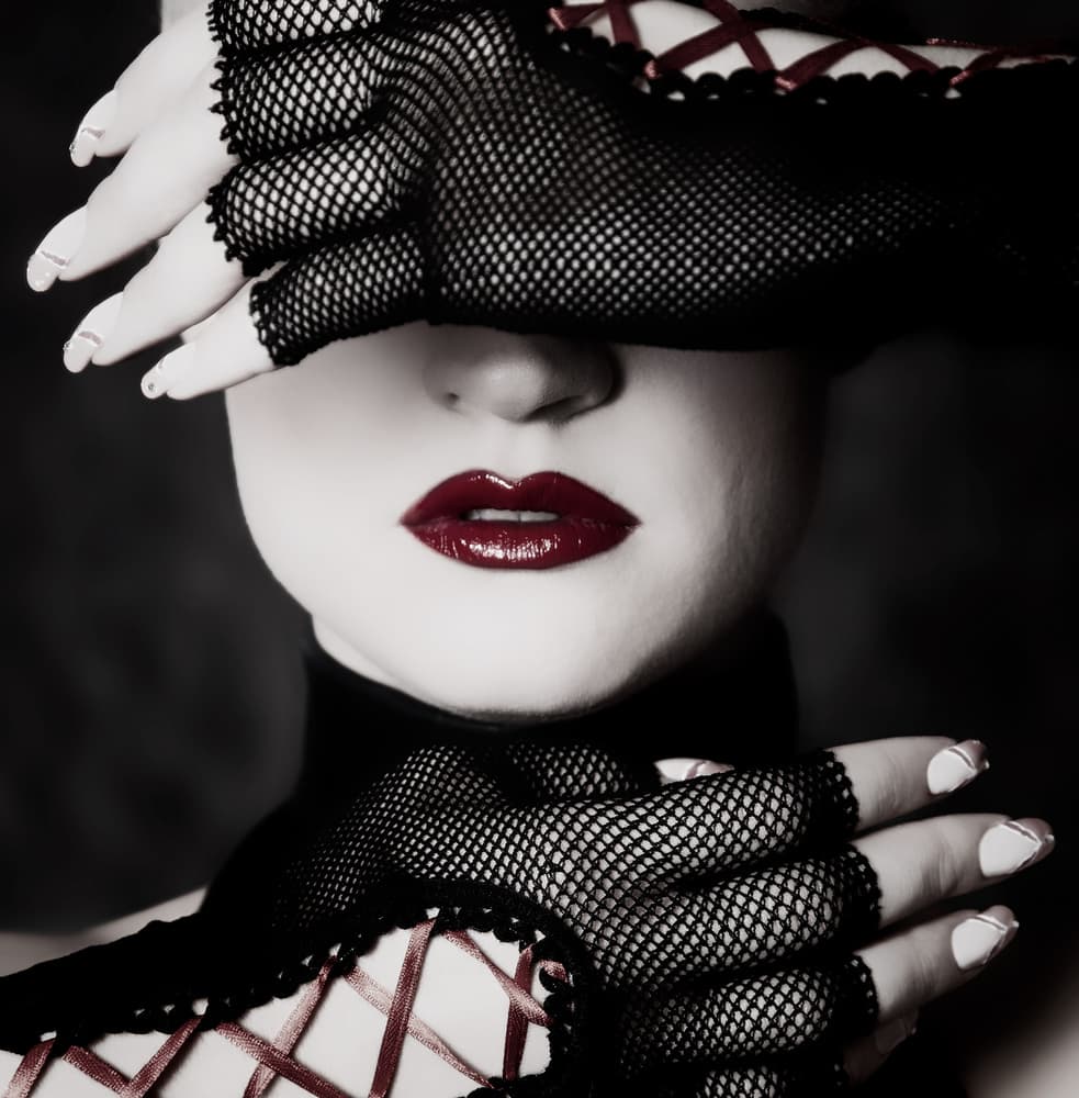 Mysterious Red Lips by Par Soderman — canvas wall art