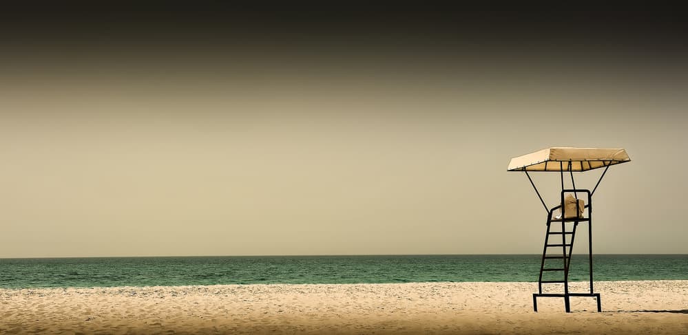 Solitary Lifeguard Stand by Marcus Hennen — canvas wall art