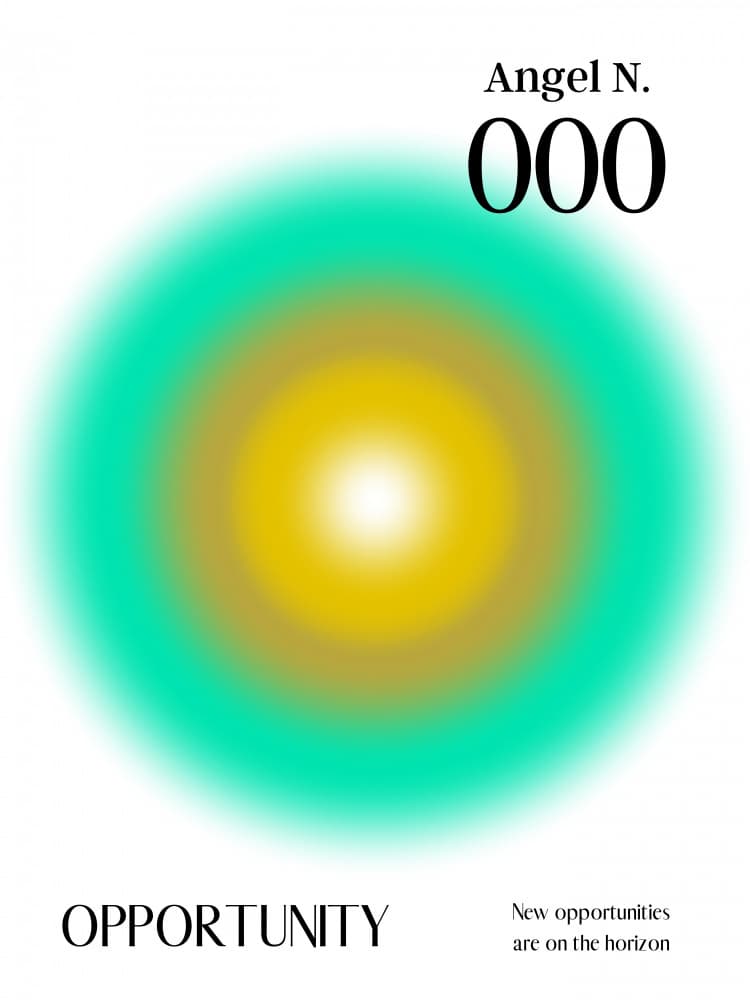Angel Number 000 Aura by Amélie — canvas wall art