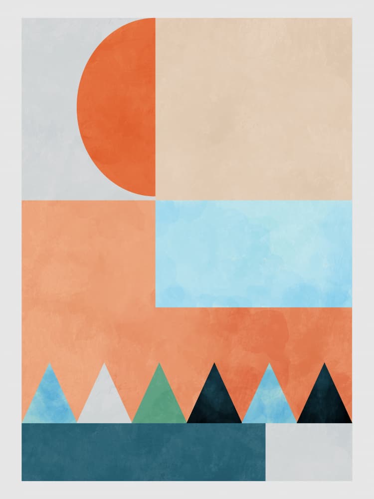 Spaces Bleu Dreieck by Ana Rut Bre — canvas wall art