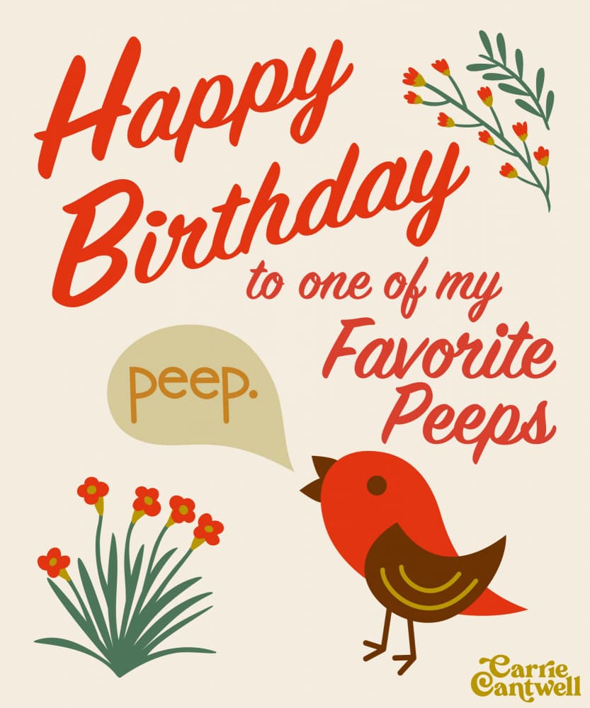 Favorite Peeps by Carrie Cantwell — canvas wall art