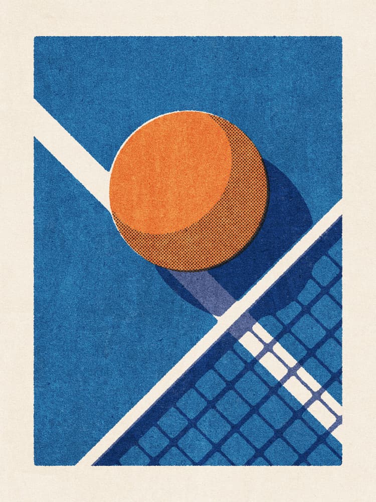 Orange Ping Pong Ball by Daniel Coulmann — canvas wall art