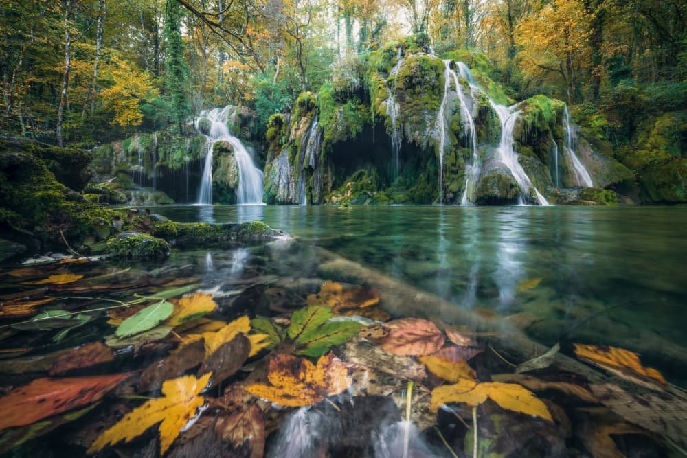 Autumn Falls by Stefan Hefele — canvas wall art