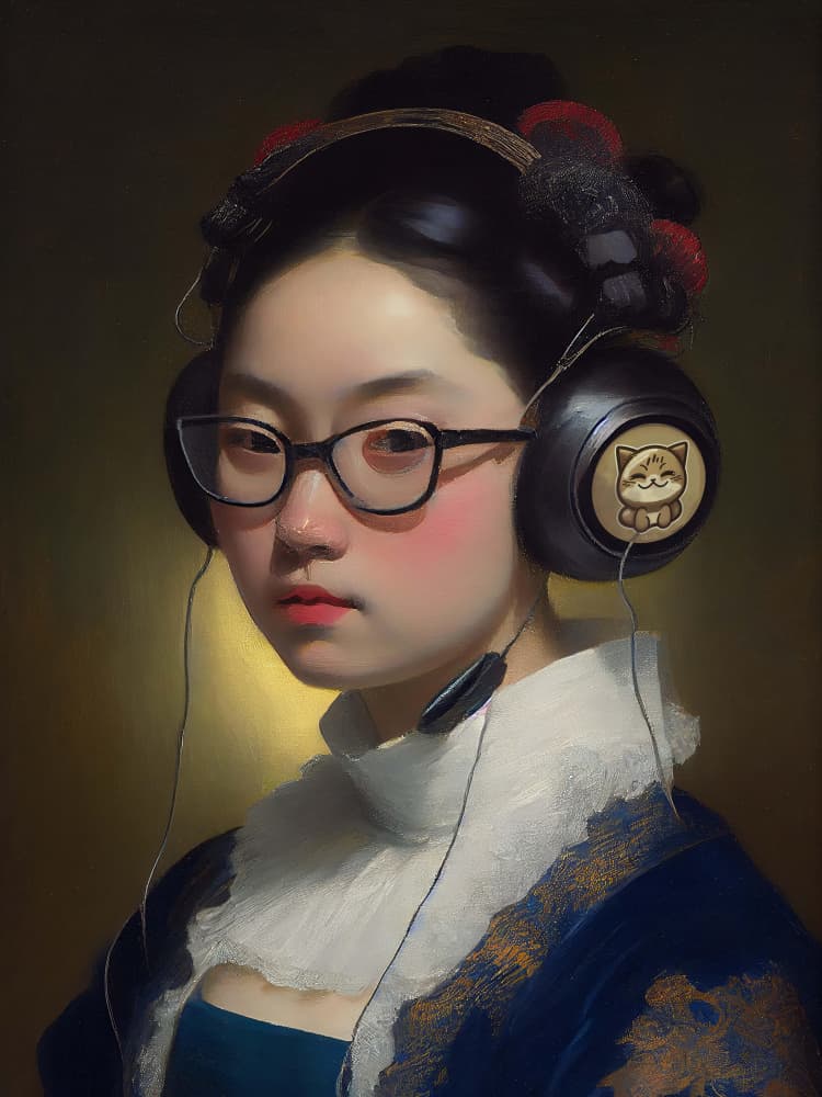Otaku Girl by Dikhotomy — canvas wall art