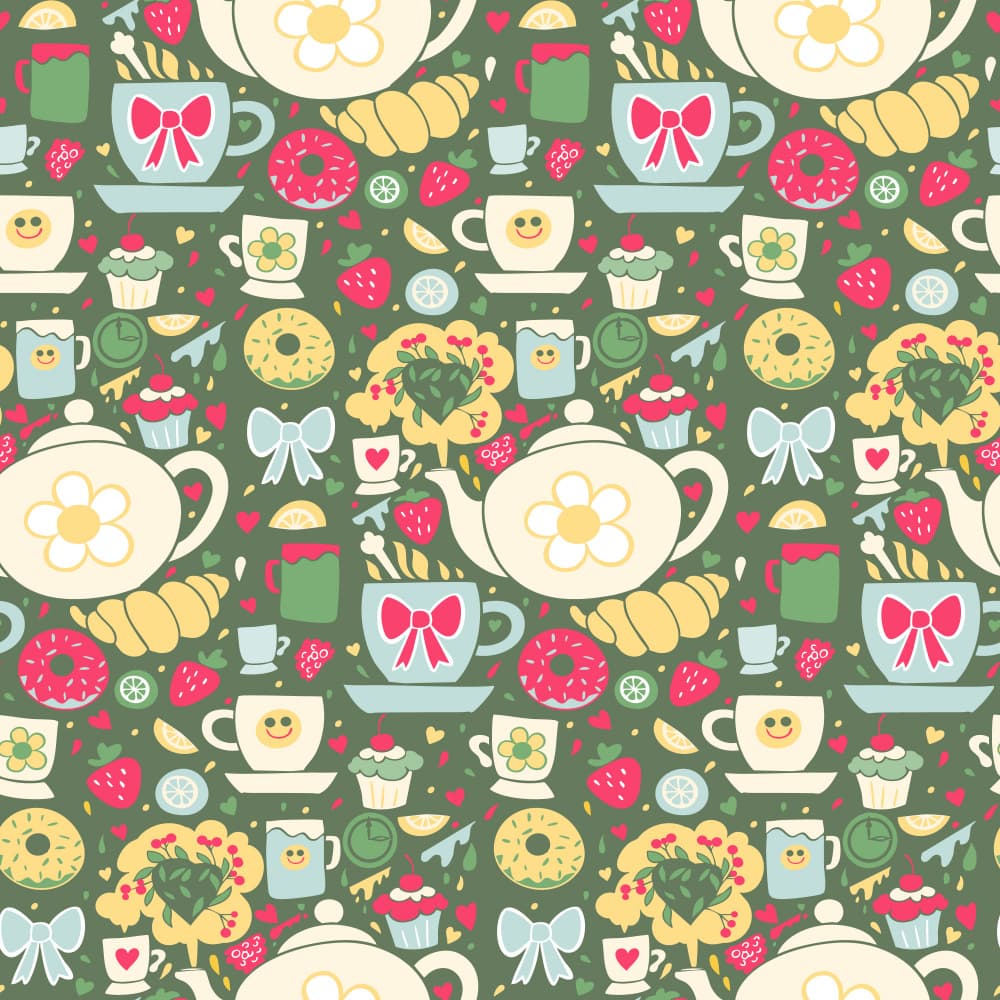 Sweet Tea Party Treats by Marika Barsrsind — canvas wall art