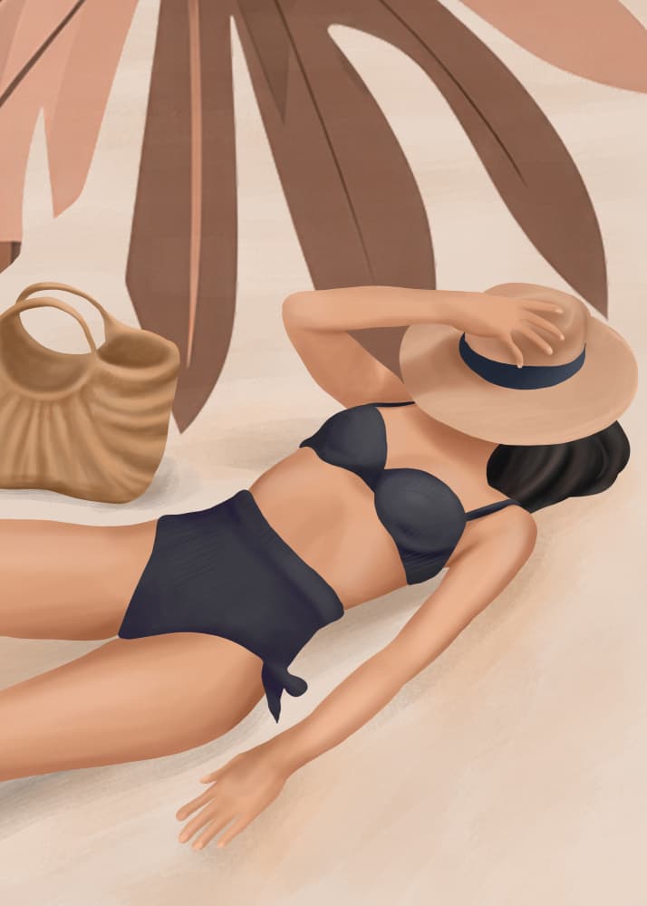 Sun-Kissed Beach Day by City Art — canvas wall art