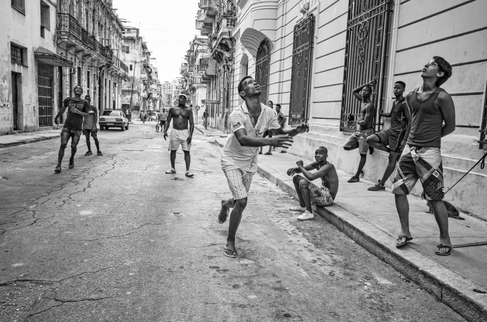 Cuban Street Game by Itzik Einhorn — canvas wall art