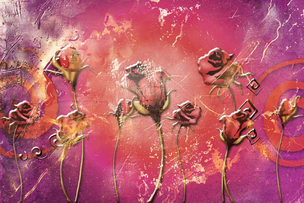 Vibrant Rose Garden by Rafal Kulik — canvas wall art