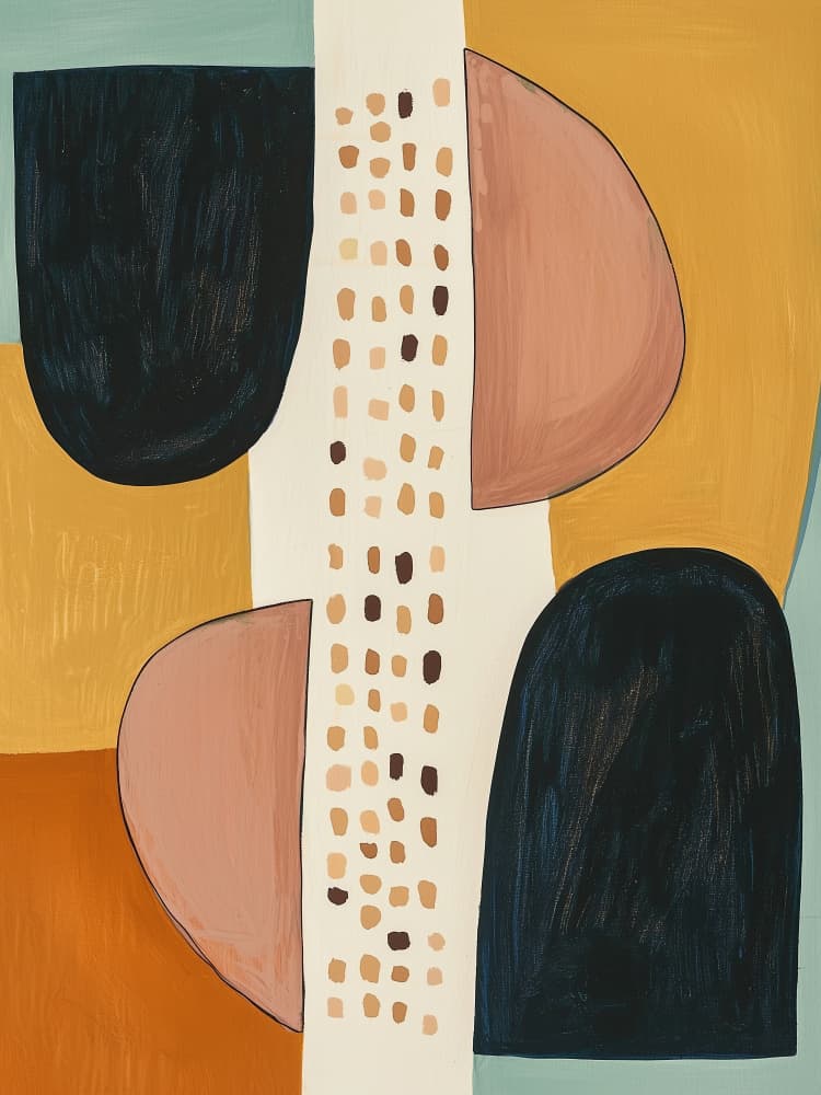 Earthy Abstract Forms by Nadjaa — canvas wall art