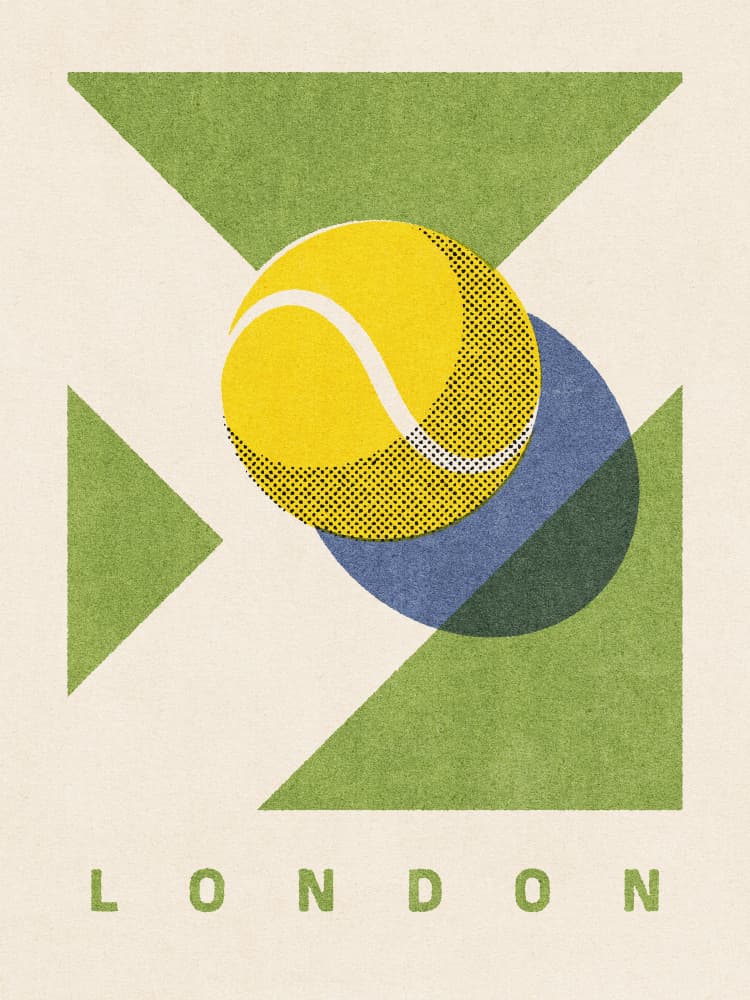 London Tennis Court Style by Daniel Coulmann — canvas wall art