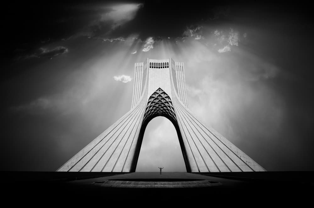 Azadi Tower Grandeur by Mohammed Sattar — canvas wall art