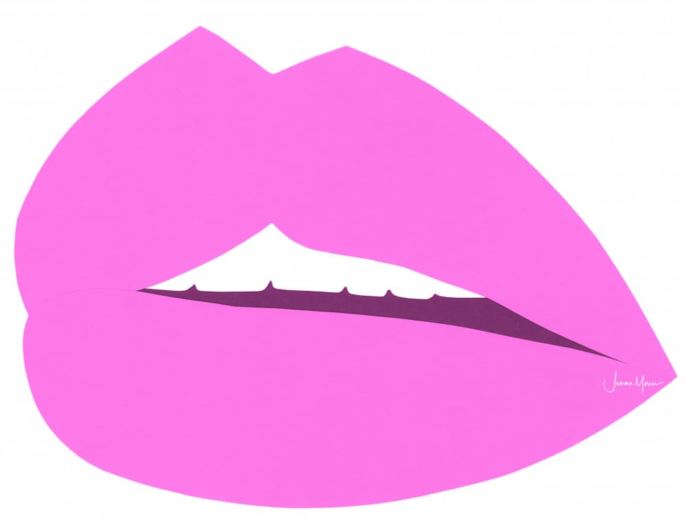 Pink Pop Lips by Jemma Morris — canvas wall art