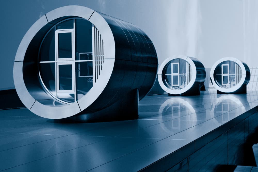 Modern Cylindrical Architecture by Adam Wasilewski — canvas wall art