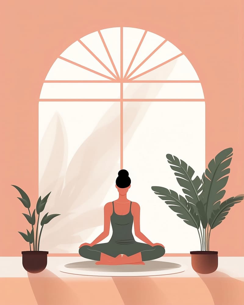 Serene Indoor Meditation by Emiliano Deificus — canvas wall art