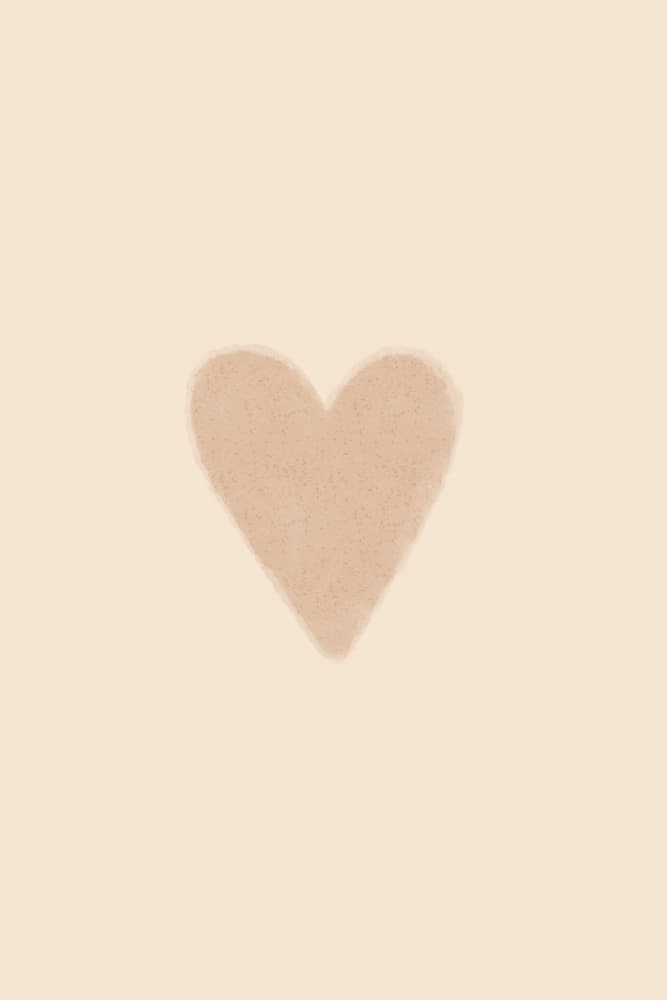 Soft Beige Heart by Treechild — canvas wall art