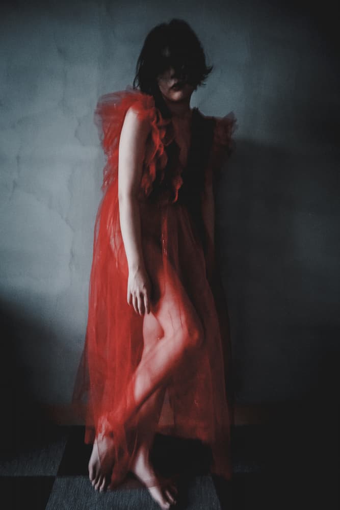 Mysterious Red Dress by Kurosaki Sangan — canvas wall art