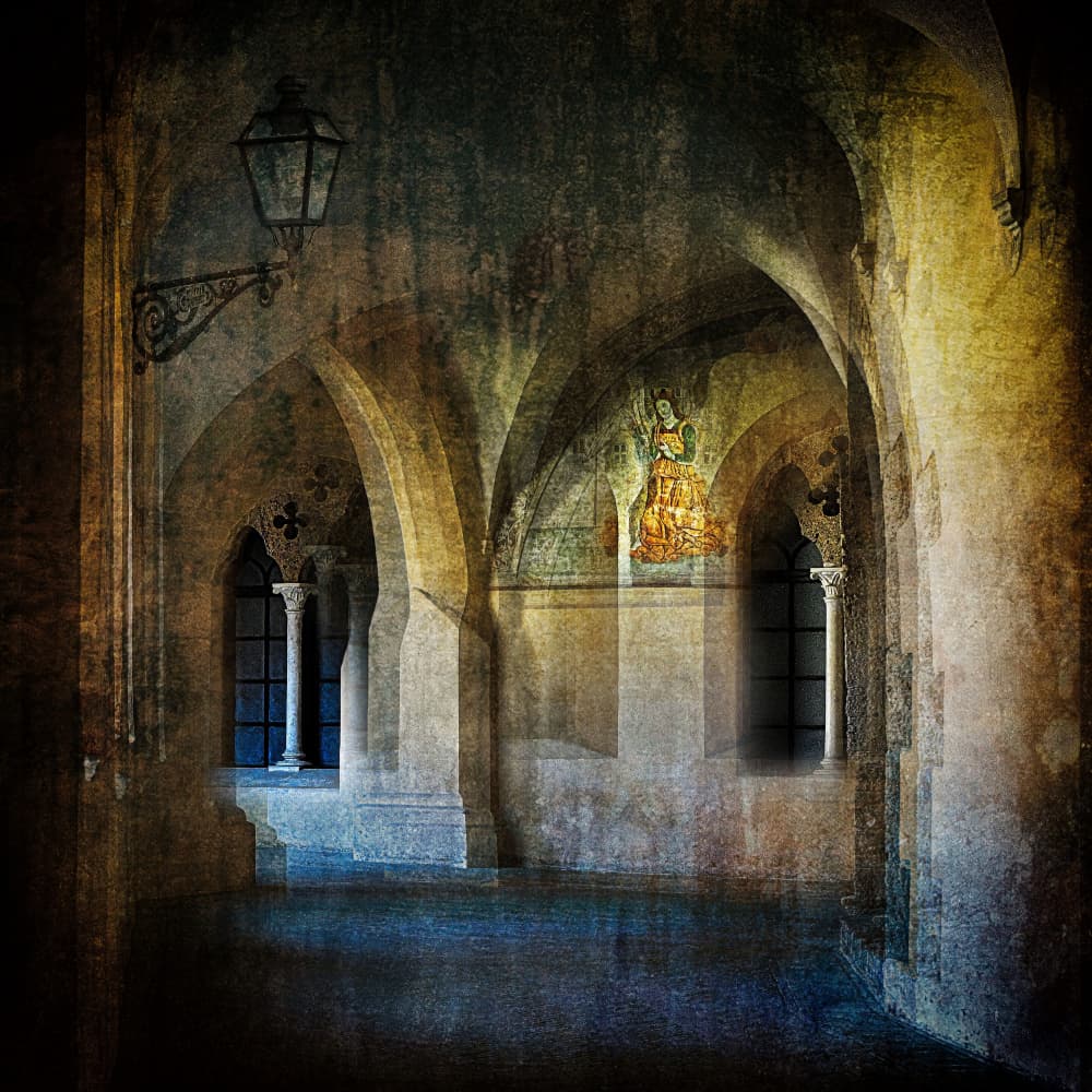 Mysterious Arched Corridor by Raffaele Corte — canvas wall art