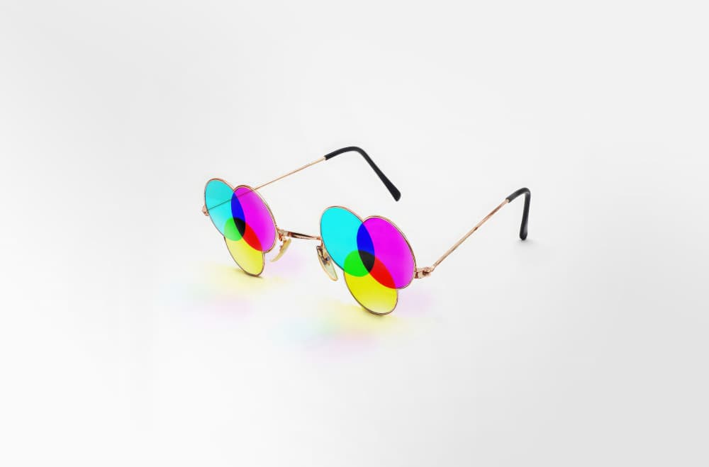 Color Theory Glasses by Artem Pozdniakov — canvas wall art