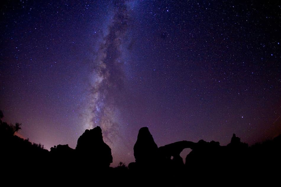 Milky Way Over Arches by Evgeny Vasenev — canvas wall art