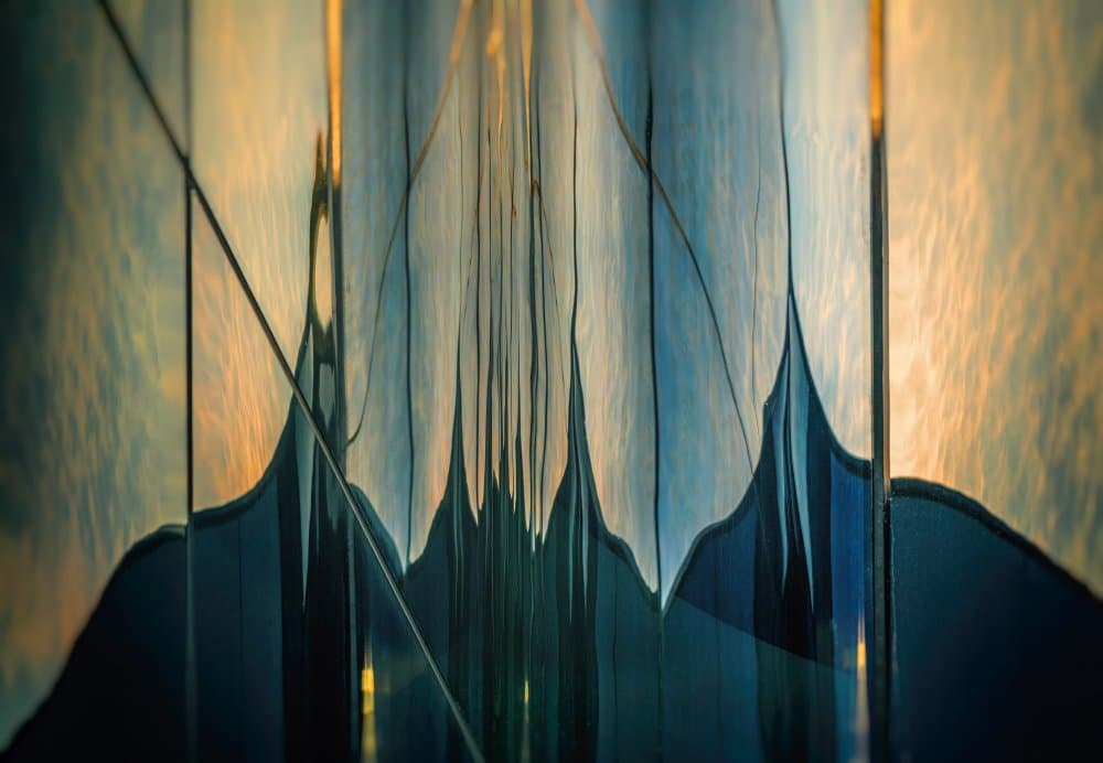 Golden Blue Reflection by Aleš Klabus — canvas wall art