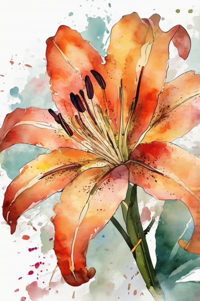ORANGE LILY by Anda Bieza — canvas wall art