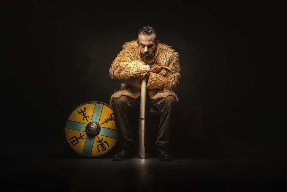 Pensive Viking Warrior by Domenico Petrocca — canvas wall art