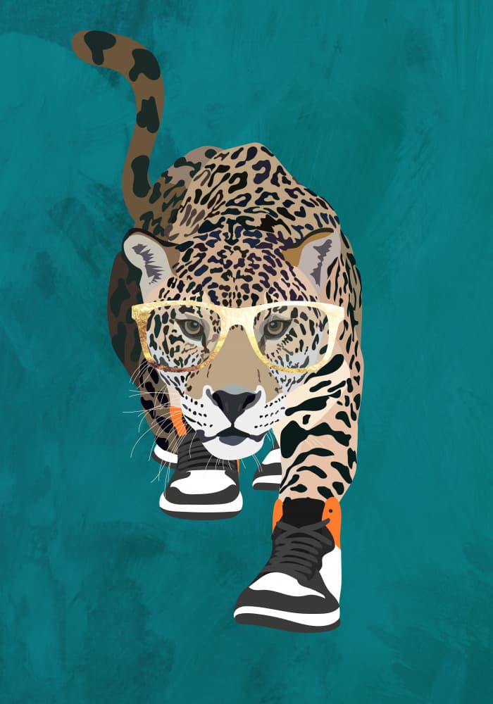 Cool Leopard Sneakers by Sarah Manovski — canvas wall art