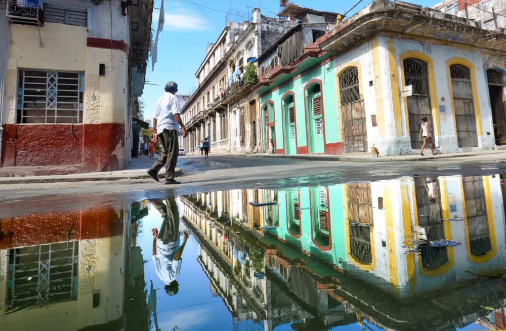 Colorful City Reflections by Itzik Einhorn — canvas wall art