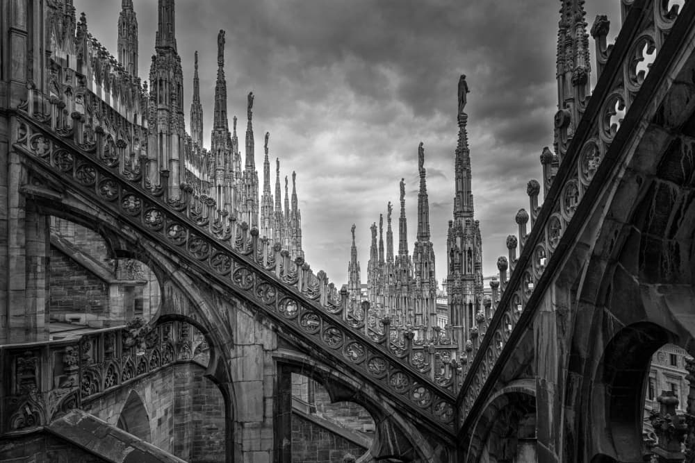 Milan Duomo Spires by Edgar Monzon — canvas wall art