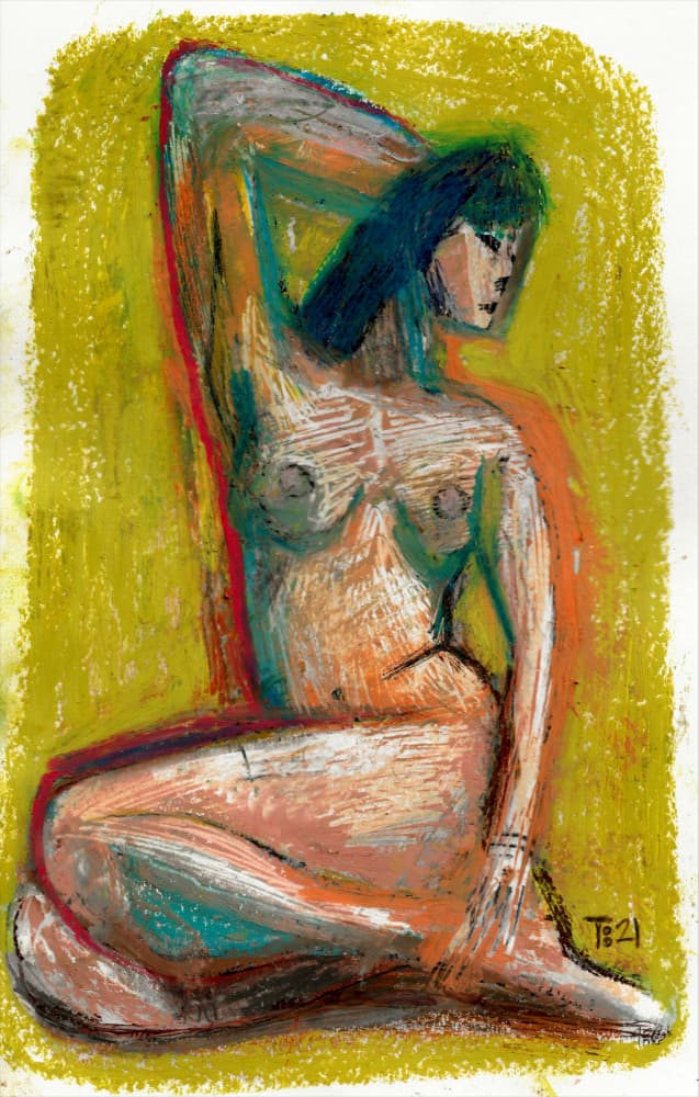 Seated Nude by Tore Bahnson — canvas wall art