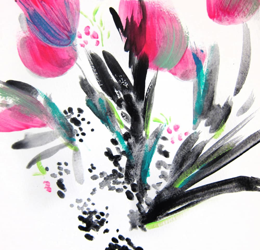 Vibrant Floral Abstract by Christine Lindstrom — canvas wall art