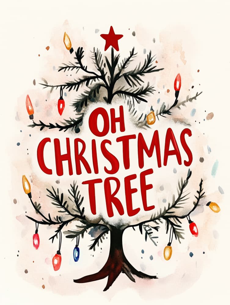 Festive Tree Glow by Treechild — canvas wall art