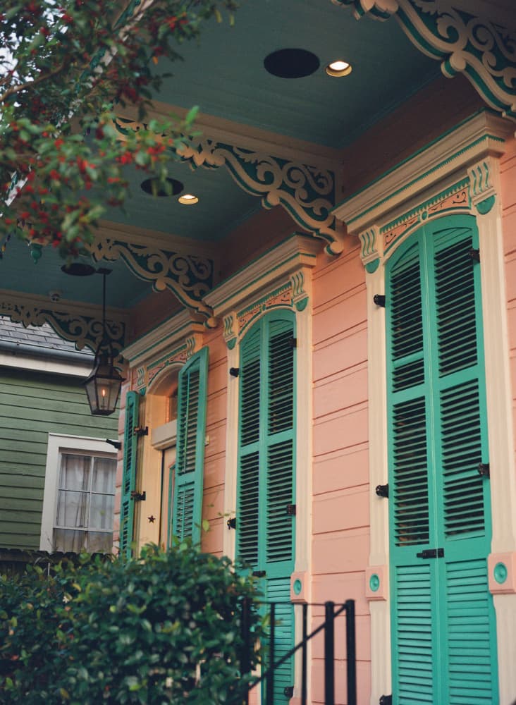 Pink New Orleans Home by Bethany Young — canvas wall art