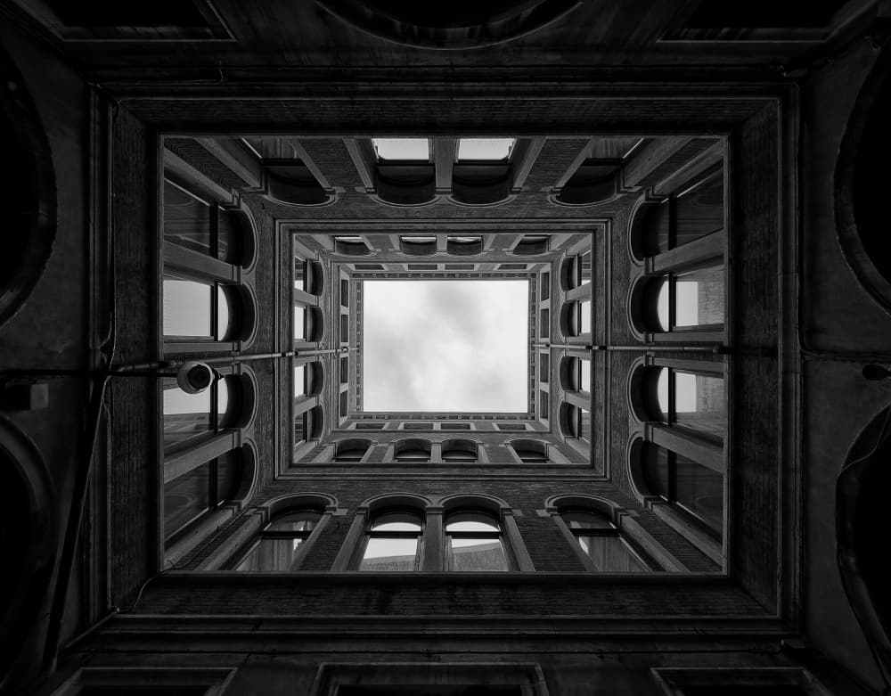 Upward Urban Symmetry by Adam Dauria ☂ — canvas wall art