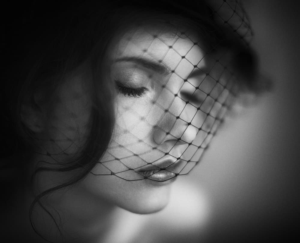 Veiled Beauty Portrait by Magdalena Russocka — canvas wall art