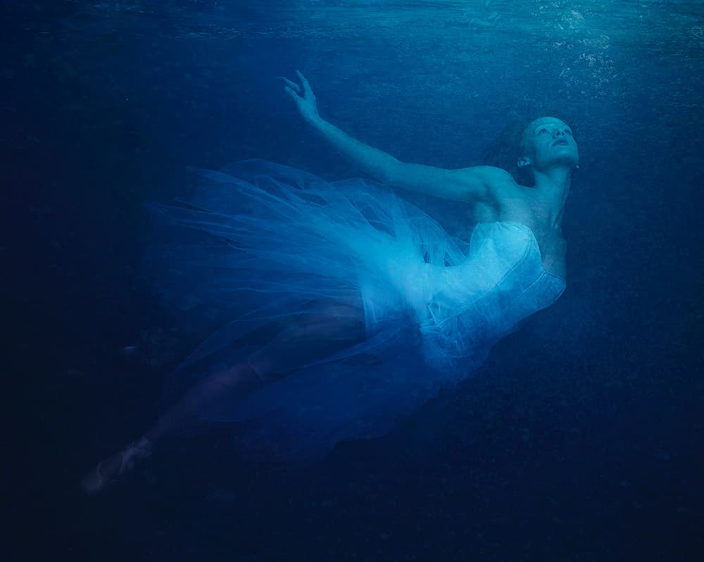 Ethereal Underwater Dancer by miriana — canvas wall art