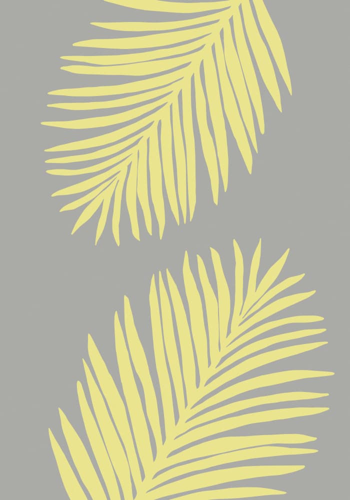 Yellow Palm Leaves by Pictufy Studio — canvas wall art