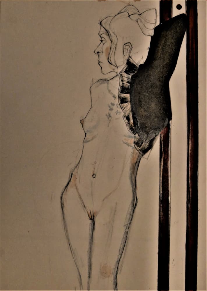 Winged Nude Figure by Doris Schmitz — canvas wall art
