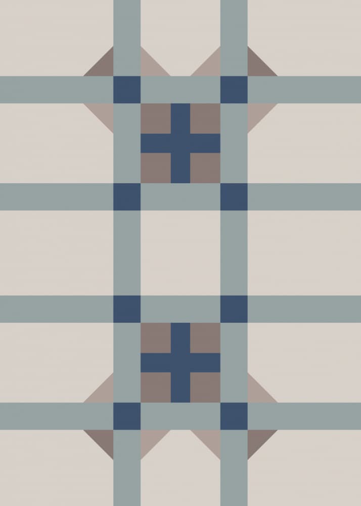 Muted Geometric Grid by Paperago — canvas wall art