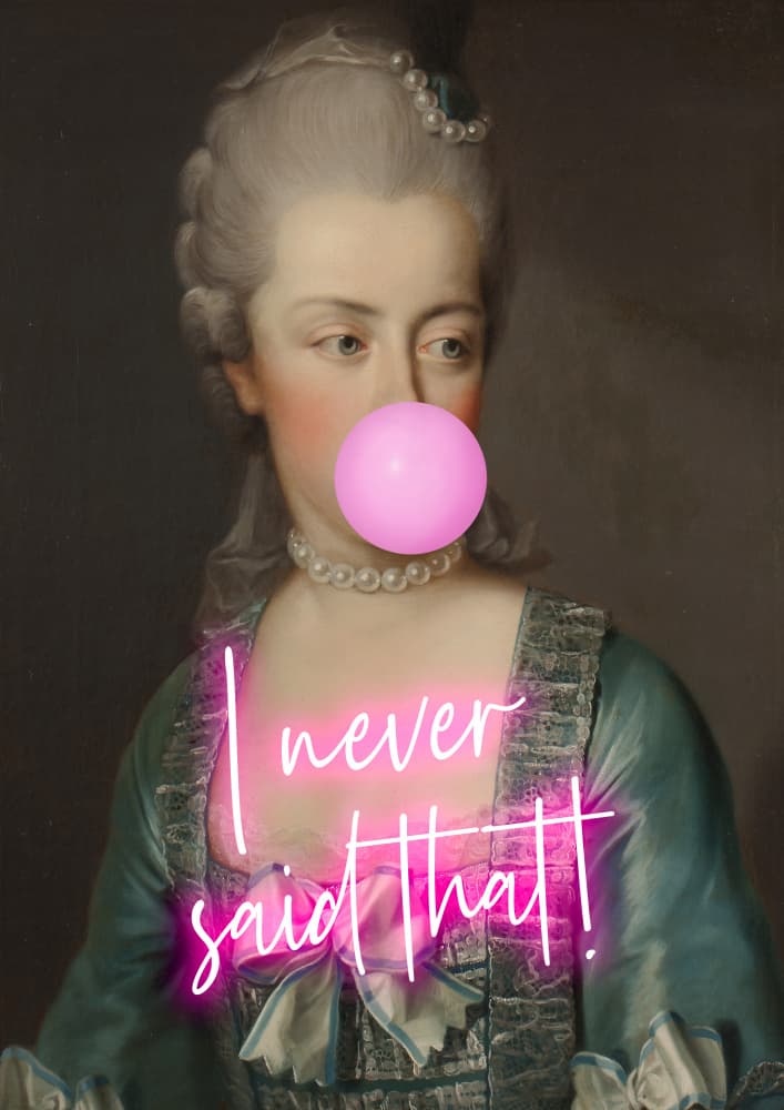Sassy Neon Bubblegum Queen by Talitha McQueen — canvas wall art
