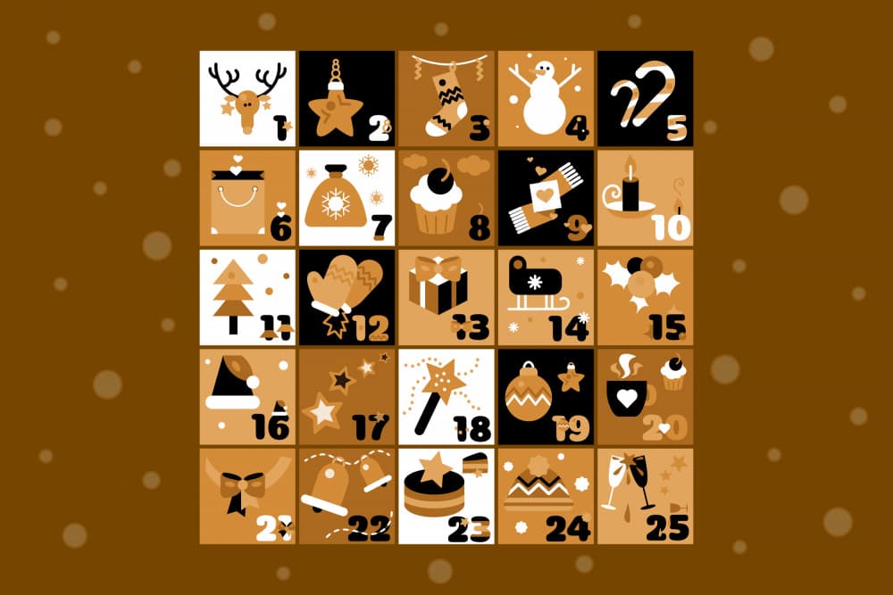 Christmas Advent Calendar by Marika Barsrsind — canvas wall art