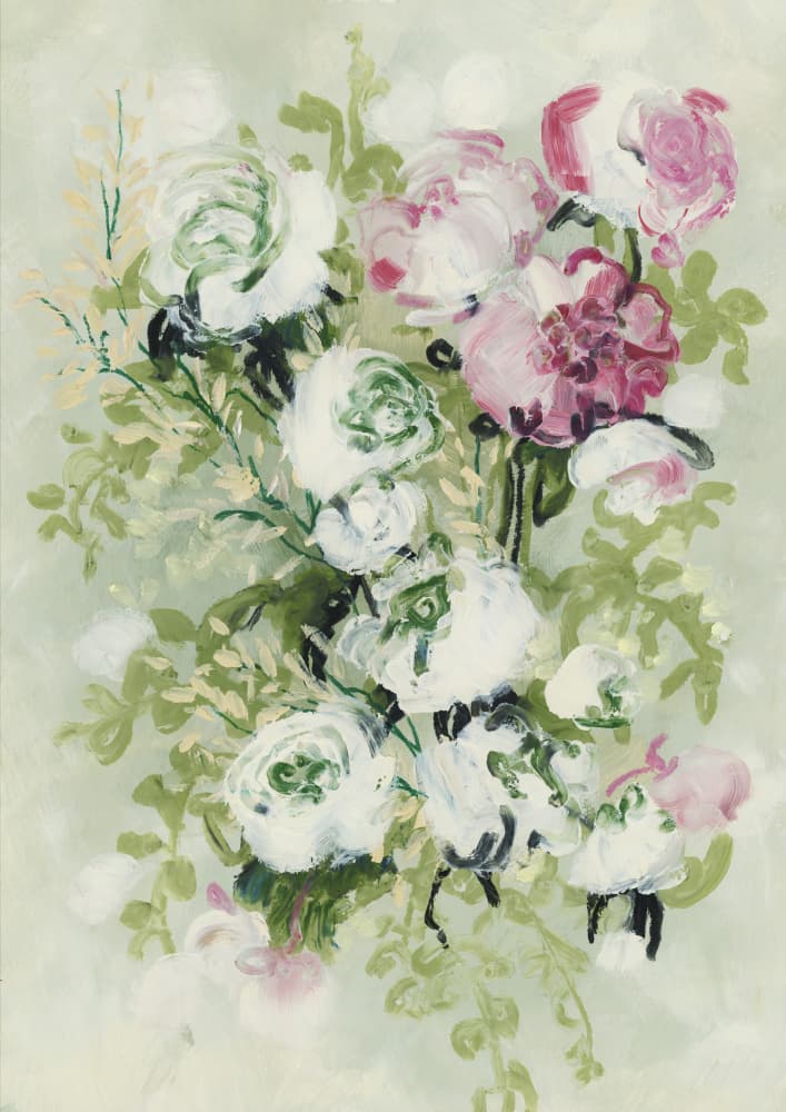 Pink And White Blooms by Rosana Laiz Blursbyai — canvas wall art