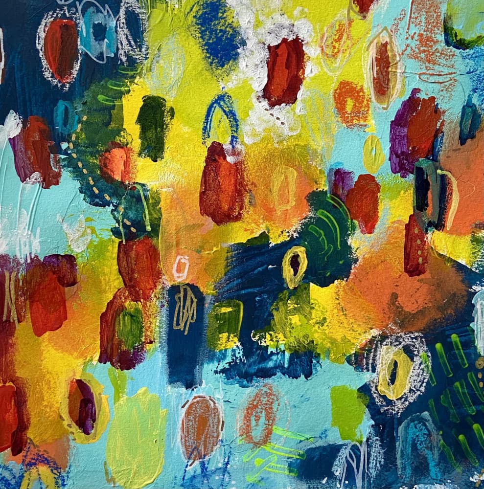 Vibrant Abstract Strokes by Irene Chua — canvas wall art