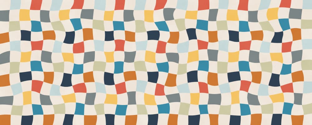 Colorful Wavy Squares by Vitor Costa — canvas wall art
