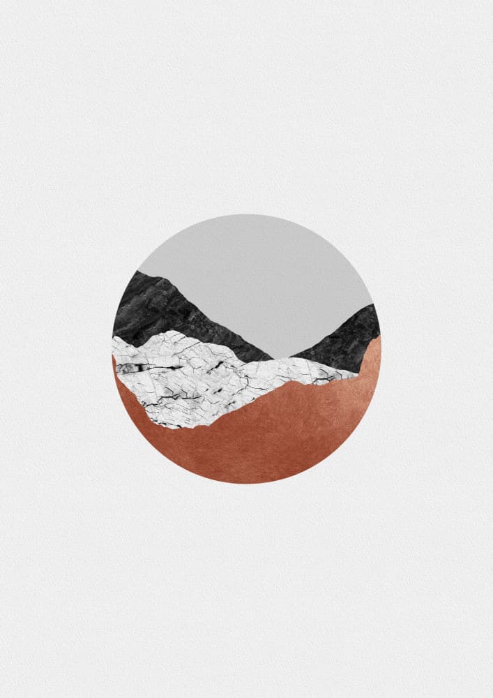 Abstract Mountain Layers by Orara Studio — canvas wall art