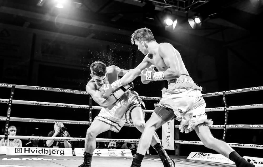 Intense Boxing Match by Jørgen Sørensen — canvas wall art