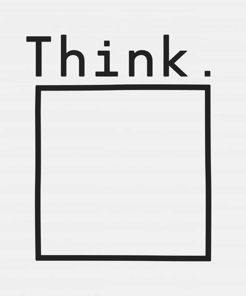 Think Empty Box by Florent Bodart — canvas wall art