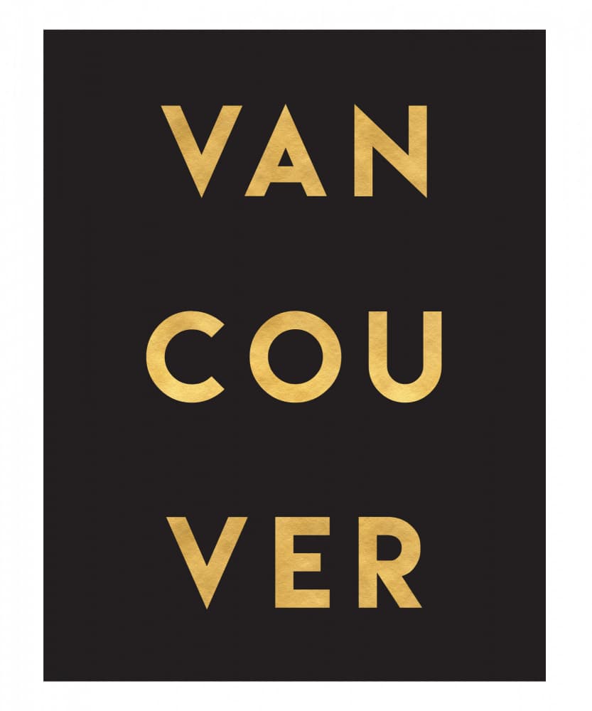 Vancouver Gold Typography by Emiliano Deificus — canvas wall art