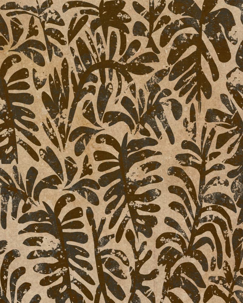 Distressed Tropical Leaves by Josie George — canvas wall art